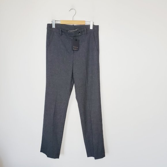 Revolve Dress Addict Pants High Rise Wool Lady-like Business Career Grey 38 NWT - Picture 3 of 14